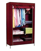 Складной тканевый шкаф Portable Cloth Rack 105 х 45 х 170 см Бордовый (550PCRSHKBC13) TIN66