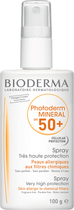 Сонцезахисний спрей Bioderma Photoderm Mineral SPF 50+ 100 г (3401598588593)