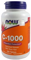 Добавка харчова Now Foods Вітамін C 1000 мг 100 таблеток (733739006806) - зображення 1