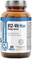 Харчова добавка Pharmovitл B12-Vit Max Methyl Active Clean Labe 60 капсул (5902811239080) - зображення 1