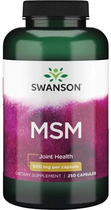 Харчова добавка Swanson MSM Метилсульфонілметан 500 мг 250 капсул (87614016535) - зображення 1