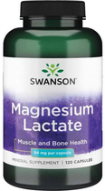 Харчова добавка Swanson Лактат магнію 84 мг 120 капсул (87614115252) - зображення 1