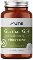 Харчова добавка UNS Gurmar Gs4 + Біоперін 60 капсул (5904238961100)