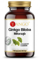 Харчова добавка Yango Ginkgo Biloba 310 мг 90 капсул японського гінкго (5905279845985) - зображення 1