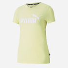 T-shirt damski Puma Ess Logo Tee Heather 586876-40 XS Żółty (4063697258884) - obraz 1