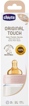 Chicco Original Touch plastikowa butelka do karmienia z lateksowym smoczkiem 4m+ 330 ml różowy (27634.10) - obraz 3