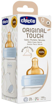 Chicco Original Touch plastikowa butelka do karmienia z lateksowym smoczkiem 0m+ 150 ml niebieski (27610.20) - obraz 4