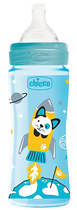 Chicco Well-being Physio Colors plastikowa butelka do karmienia z silikonowym smoczkiem 4m+ 330 ml niebieski (28637.20)