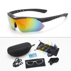 Защитные очки тактические black 0089 с поляризацией 5 линз One siz+ - изображение 4