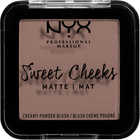 Róże do policzków NYX Professional Makeup Sweet Cheeks Creamy Powder Blush Matte z matowym wykończeniem 09 So taupe 5 g (0800897192297) - obraz 1