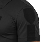 Футболка поло тактическая 58 размер 4XL мужская военная армейская футболка ПОЛО POLO черный для ВСУ - изображение 8