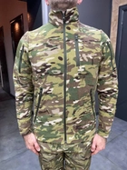 Армейская Кофта флисовая Special, теплая, размер XL, Мультикам, шевроны и карманы на рукавах - изображение 1