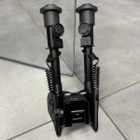 Сошки Leapers TL-BP78, висота - 155-200 мм, на планку Weaver/Picatinny, антабку, гумові ніжки - зображення 5