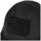 Бейсболка кепка Mil-Tec black 12317602 з липучкою та сіткою - зображення 3