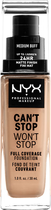 Рідка тональна основа NYX Professional Makeup Can`t Stop Won`t Stop 24-Hour 10.5 Medium buff 30 мл (800897181178) - зображення 1