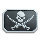 Шеврон PIRATE SKULL Веселий роджер сірий