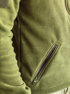 Воєнна флісова кофта на блискавці Garment Factory, оливкова Фліска ЗСУ флісова куртка тактична кофта з кишенями РОЗМІР 54 XXL - зображення 7
