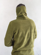 Военная флисовая кофта на молнии Garment Factory оливковая Флиска ВСУ флисова куртка с карманами РАЗМЕР 56 3XL - изображение 8