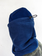 Баф флісовий зимовий Garment Factory з регулюванням, Фліс Polar 280 грам, снуд флісовий, хомут шарф флісовий Синій - зображення 7