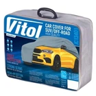 Тент автом Vitol JC13401 XXL на джип минивэн серый с подкладкой PEVA PP Cotton 508х196х152
