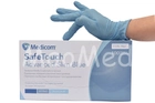Рукавички нітрилові Medicom Vitals Blue оглядові текстуровані без пудри блакитні розмір XL 100 шт (3 г) - зображення 1