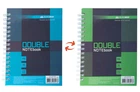 Записная книга блокнот Buromax DOUBLE A6 96 л клетка тверд.обл. коричневый (BM.24671101-25)