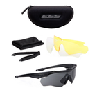 Баллистические, тактические очки ESS Crossblade со сменными линзами: Прозрачная/Smoke Gray/Hi-Def Yellow. Цвет оправы: Черный. - изображение 6