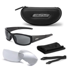 Баллистические, тактические очки ESS CDI с линзами: Прозрачная / Smoke Gray. Цвет оправы: Черный. - изображение 1