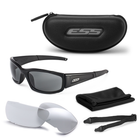 Балістичні, тактичні окуляри ESS CDI із лінзами: Прозора / Smoke Gray. Колір оправ: Чорний. - зображення 5