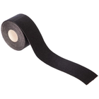 Кінезіо тейп у рулоні 5 см х 5м 73791 (Kinesio tape) еластичний пластир, чорний - зображення 3
