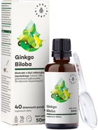 Ginkgo Biloba ekstrakt Aura Herbals Miłorząb Japoński 50:1 45 mg płyn 50 ml (5902479612386)