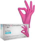 Рукавички нітрилові Ampri Style Grenadine неопудрені Размер XS 100 шт Пурпурні (4044941012452) - зображення 1