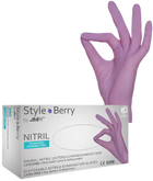 Перчатки нитриловые Ampri Style Berry неопудренные Размер M 100 шт Лиловые (4044941009032) - изображение 1