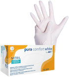 Перчатки нитриловые Ampri Puracomfort White неопудренные Размер XL 100 шт Белые (4044941009834) - изображение 1