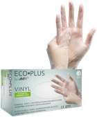 Перчатки виниловые Ampri Eco Plus неопудренные Размер M 100 шт Прозрачные (4044941004396) - изображение 1