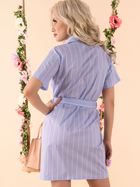Sukienka koszulowa damska z paskiem Merribel Linesc M Niebieska (5907621611736) - obraz 2