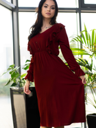 Sukienka trapezowa damska Merribel Ratsim XL Czerwona (5907621617929) - obraz 1