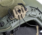 Крепление для активных наушников на шлем FAST, адаптер наушников Койот 112987 - изображение 3