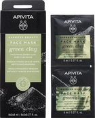 Маска для обличчя Apivita Express Beauty із зеленою глиною Глибоке очищення 2 шт. х 8 мл (5201279072193) - зображення 1