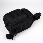 Тактичний рюкзак однолямковий Командирський 7 л Black - зображення 6
