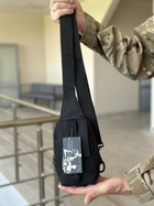 Сумка тактическая барсетка на плечо SILVER KNIGHT сумка под телефон и документы с карманом под карты Черный (9119-black) - изображение 7