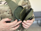Сумка тактична барсетка на плече SILVER KNIGHT сумка під телефон та документи з кишенею під карти Олива (9119-olive) - зображення 5