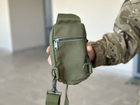Сумка тактична барсетка на плече SILVER KNIGHT сумка під телефон та документи з кишенею під карти Олива (9119-olive) - зображення 10