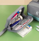 Аптечка сумка органайзер компактная портативная для медикаментов путешествий дома 16х4х14 см (474867-Prob) Серая - изображение 5