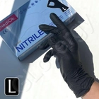 Перчатки нитриловые Mediok Space размер L черные 100 шт - изображение 1