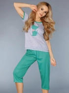 Piżama (koszulka + spodenki) CoFashion 718 L Zielony (5902431642789) - obraz 1