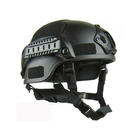 Спортивний захисний шолом Fast для страйкболу та тренувань у стилі SWAT Чорний (1011-336-00) - зображення 5
