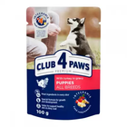 Вологий корм для цуценят Club 4 Paws Преміум з індичкою в соусі