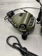 Навушники тактичні Earmor M32H, активні, з кріпленням на шолом і знімним мікрофоном, NRR 22, колір Олива - зображення 6