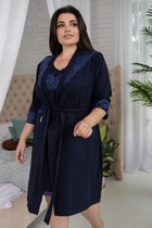 Халат хлопковый MiaNaGreen Хс1002 3XL Синий